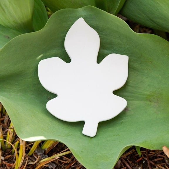 Flat Autumn Leaf Tile 4.5" STOCK Ceramic Bisque Ready To Paint Pottery Leaves