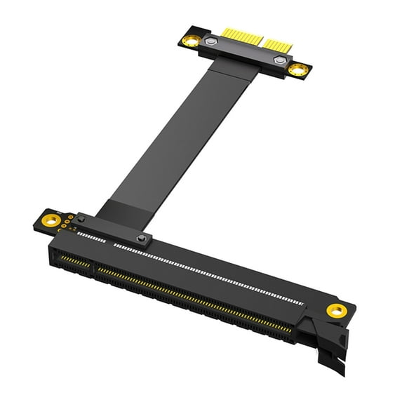 Flat Axials PCIExpress X16 to X1 Extender Cable Right Angled for Gaming