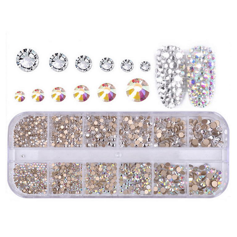 Sohindel Flat Back Gem Charms Eyes Makeup Crystal Stones Diamond Rhinestone for Nails Decoration Supplies - Style 1