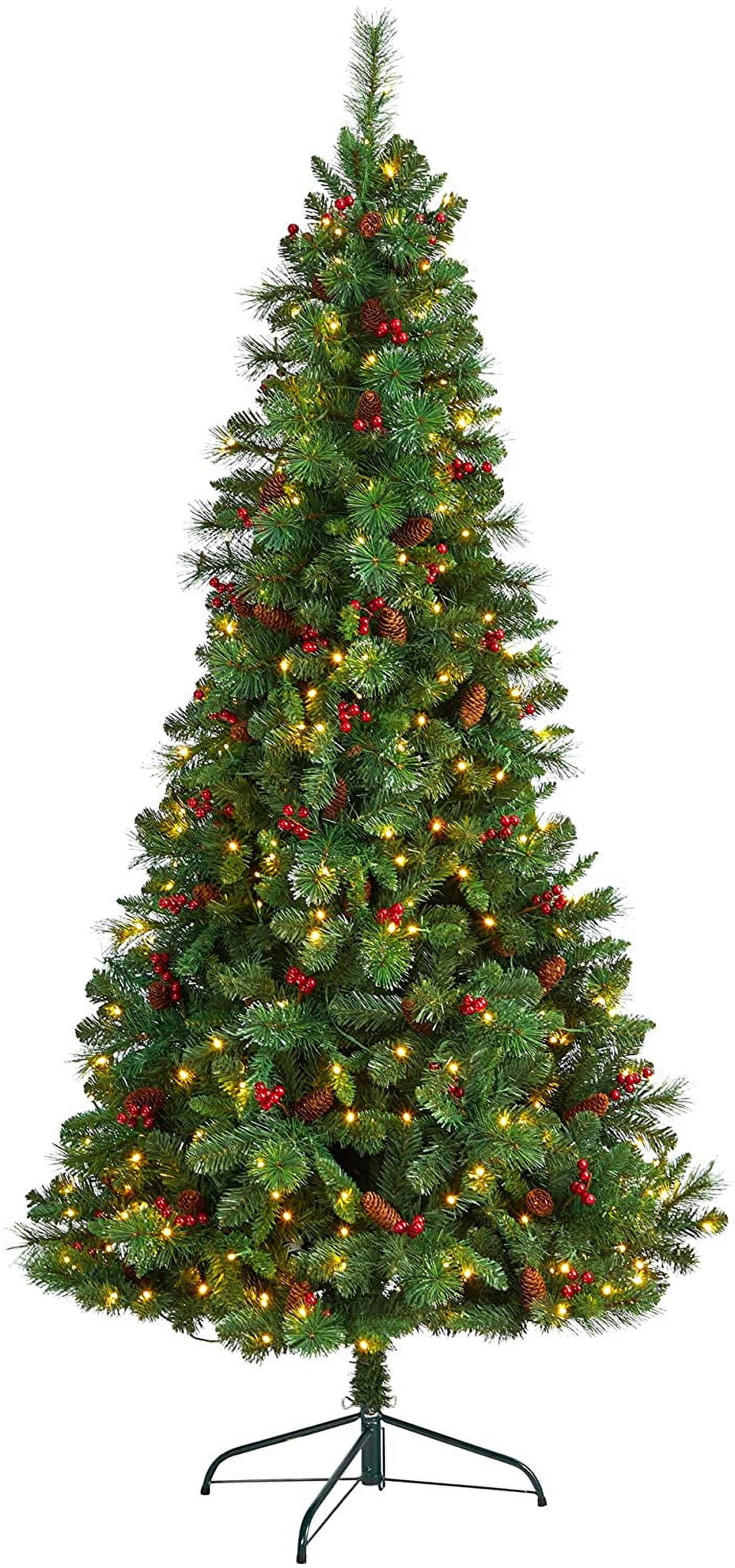 Flat Back Montreal Mountain Pine Artificial Christmas Tree with