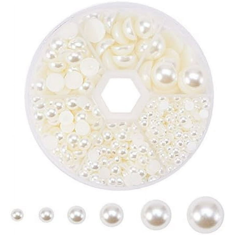 Ivory Color 5MM Or 6MM Or 8MM Or 12MM Loose Pearl Flat Back Half Pearl –  World Trimmings