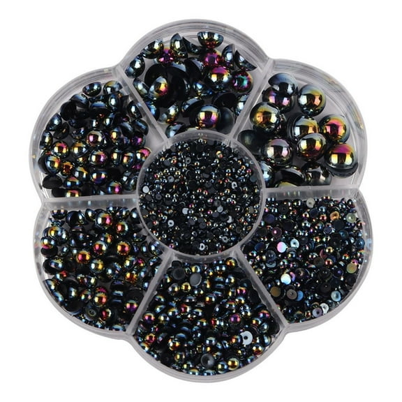 Flat Back Pearls for DIY Crafts - 2800 Assorted Resin Beads for Jewelry and Accessory Design
