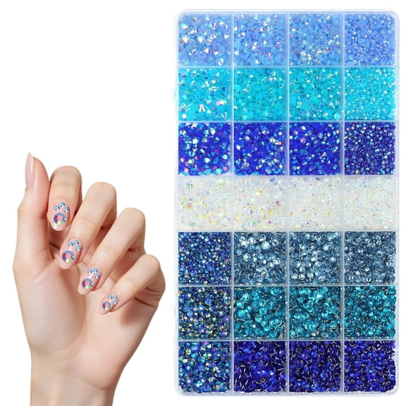 Flat Back Rhinestone Gems - 28 Grid Resin Jelly Bedazzler Crystals, DIY Craft Supplies for Clothing, Shoes, Tumbler, Phone Case Decor, Self Adhesive Gemstones for Bling Art Projects