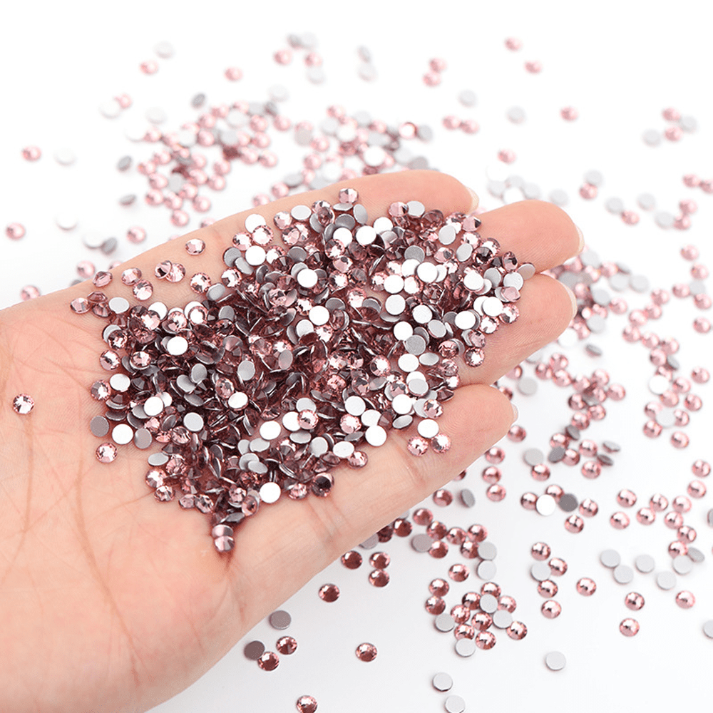 Flat Back Rhinestones Round Gems Crystal Stones for DIY Crafts Shiny Diamond Charms Supplies - Red Flame, Girl's, Size: Small