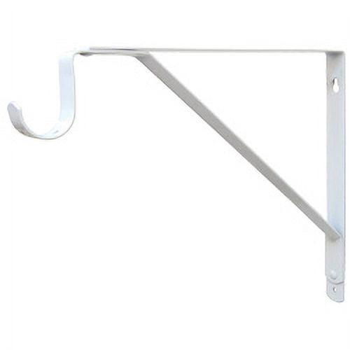 Flat Back Shelf Bracket with 2-1/2" Drop, 10-7/8", White by Stone Harbor Hardware