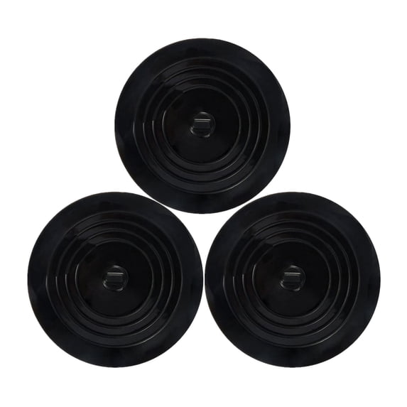 Flat Bathtub Stopper Plug - 6 Inch Soft Rubber Sink and Tub Drain Cover for Kitchen, Bathroom, Laundry (3 Pack)