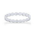 thumbnail image 1 of AFFY Flat Beaded / Dotted Engagement Wedding Ring Band 10K White Gold Jewelry Gift For Women-12, 1 of 3
