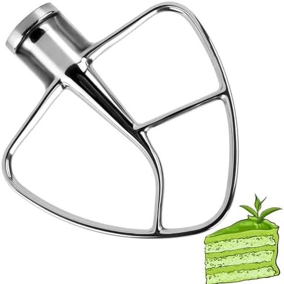 Flat Beater K45B Stainless Steel Attachment -Stainless Steel K45B Kitchen Mixer Paddle Attachment Perfectly Fit for 4.5 QT Tilt-Head Stand Mixer Beater K45SS by