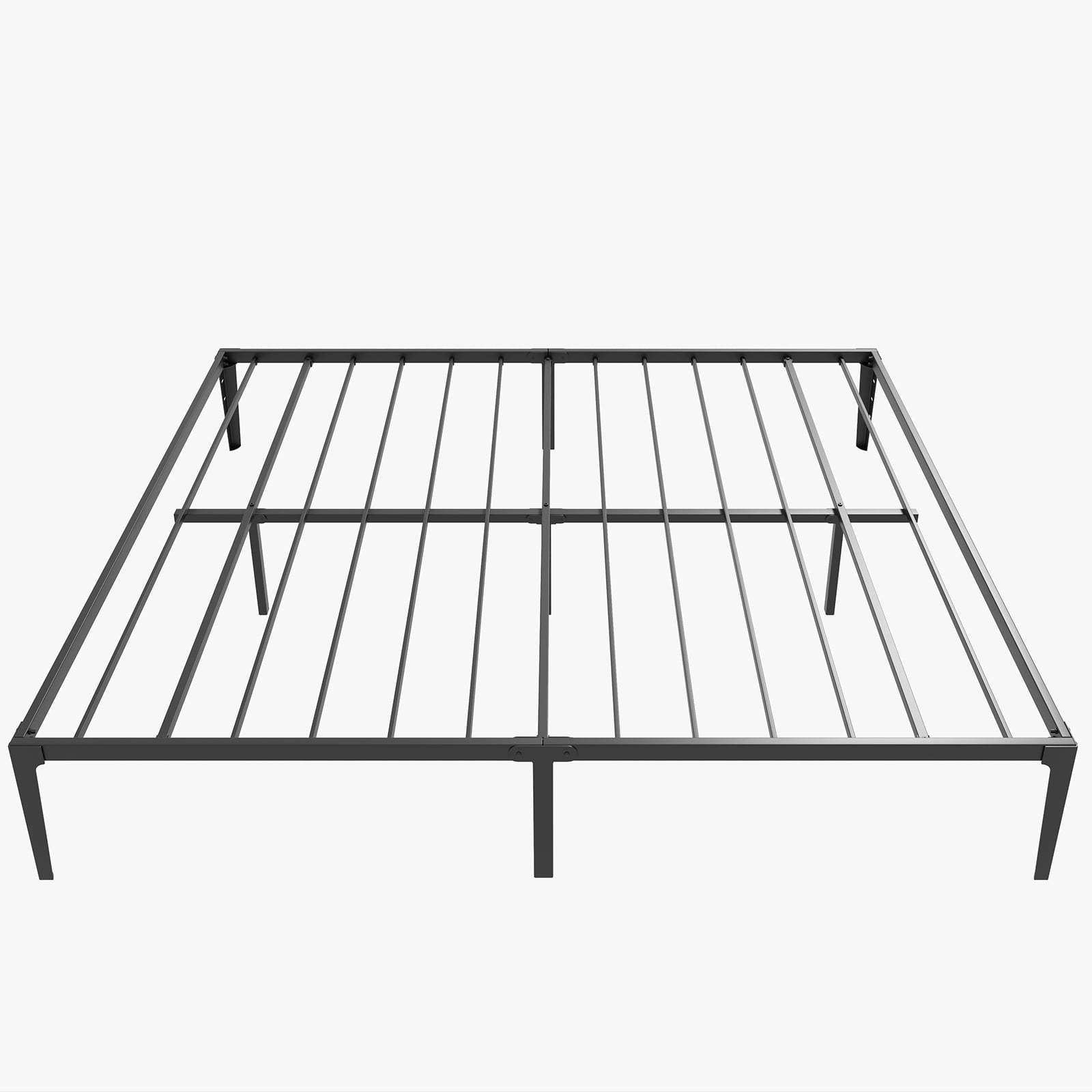 Flat Bed Frame, Iron Flat Bed Frame, Assembled Bed Frame, Frosted