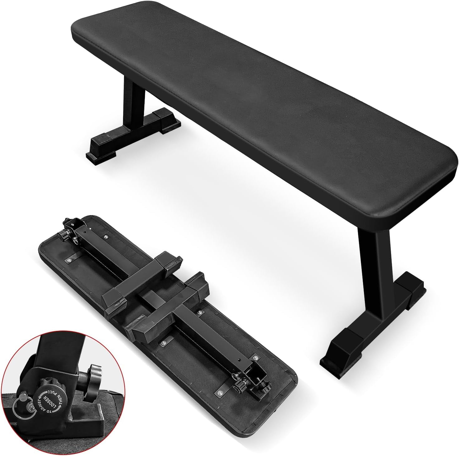 Flat Bench, Flat Weight Workout Exercise Bench Easy,Assembly,Foldaway