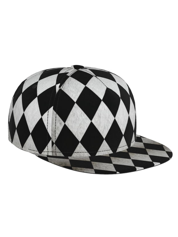 Flat Bill Baseball Cap Power Harlequin Hip Hop Snapback Hat for Men Women