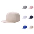 thumbnail image 1 of Flat Bill Baseball Cap for Men Women Basic Plain Snapback Hat Structured Blank Cap, 1 of 3