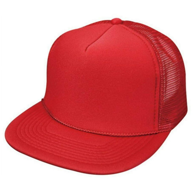 Blank flat bill trucker hats cheap