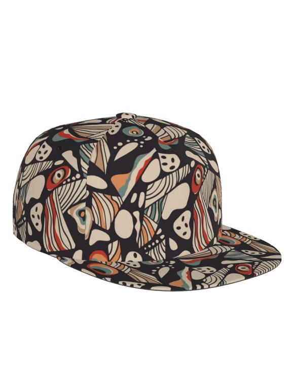 Flat Bill Trucker Hats for Women Men - Abstract butterfly wings Adjustable Flat Baseball Cap Snapback Hats Dad Hats for Men