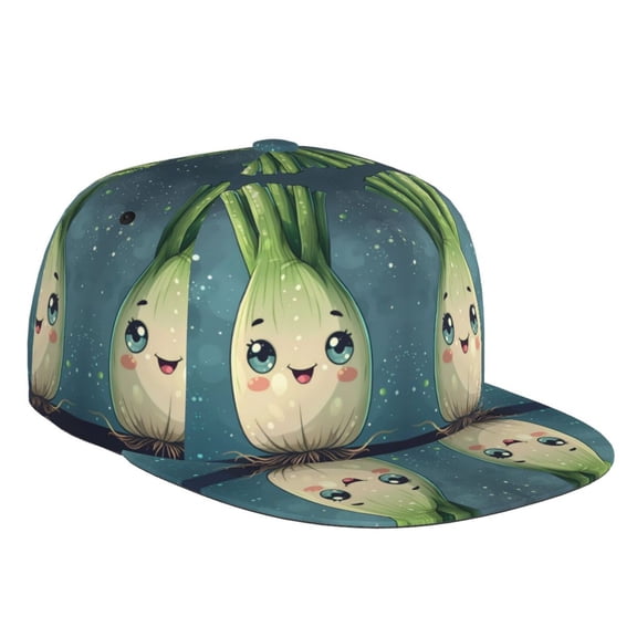 Flat Bill Trucker Hats for Women Men - Adorable Kawaii Fennel Character Adjustable Flat Baseball Cap Snapback Hats Dad Hats for Men