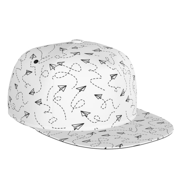 Flat Bill Trucker Hats for Women Men - Airplane Adjustable Flat Baseball Cap Snapback Hats Dad Hats for Men