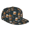 thumbnail image 1 of Flat Bill Trucker Hats for Women Men - Cigar Adjustable Flat Baseball Cap Snapback Hats Dad Hats for Men, 1 of 7