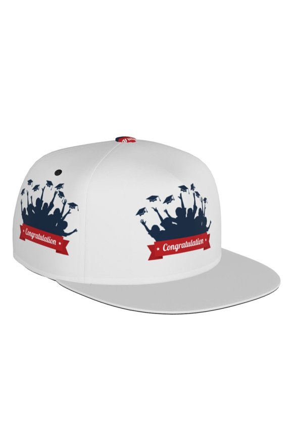 Flat Bill Trucker Hats for Women Men - Congratulation Graduate Adjustable Flat Baseball Cap Snapback Hats Dad Hats for Men