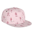 thumbnail image 1 of Flat Bill Trucker Hats for Women Men - Cute Poodle Dog Queen Pink_A Adjustable Flat Baseball Cap Snapback Hats Dad Hats for Men, 1 of 7