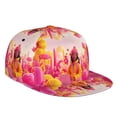 thumbnail image 1 of Flat Bill Trucker Hats for Women Men - Digital Nomad Pink Landscape Adjustable Flat Baseball Cap Snapback Hats Dad Hats for Men, 1 of 7