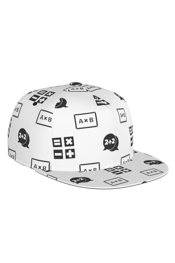 Flat Bill Trucker Hats for Women Men - Math algorithm Print Adjustable Flat Baseball Cap Snapback Hats Dad Hats for Men