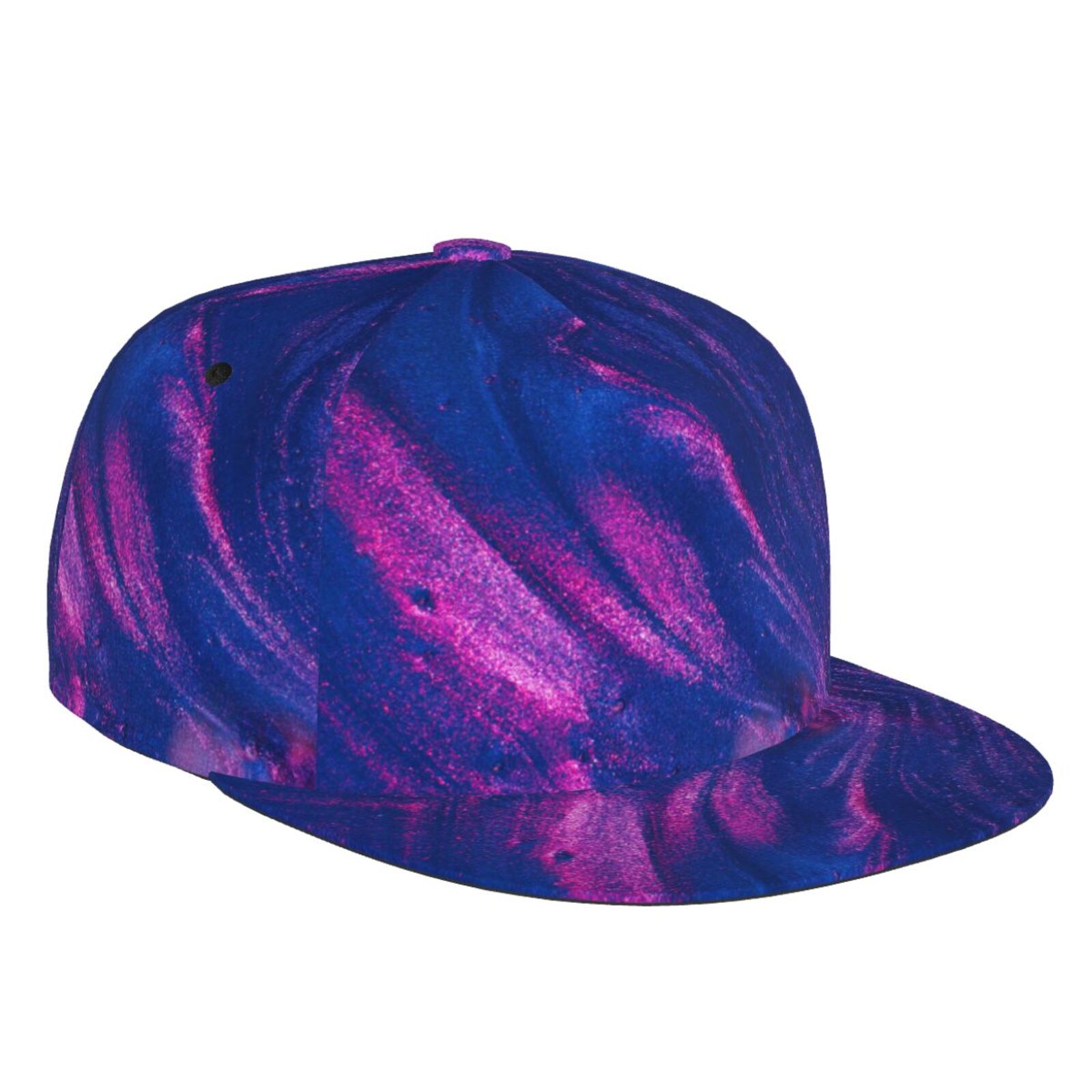 Purple Black Plaid Snapback Hat For Men - Flat Bill Adjustable Baseball Cap, Unisex Fitted Hat For Casual & Sports - View #8