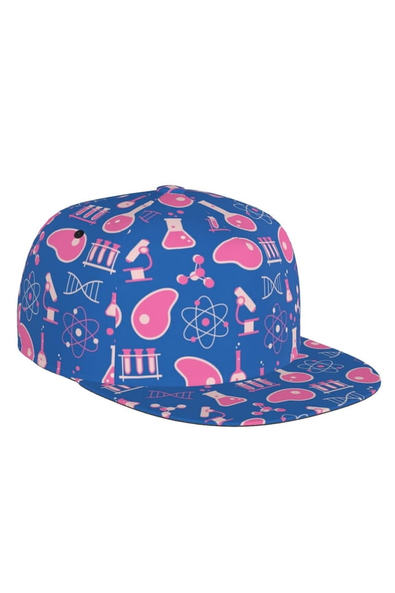 Flat Bill Trucker Hats for Women Men - Science Experiment Adjustable Flat Baseball Cap Snapback Hats Dad Hats for Men