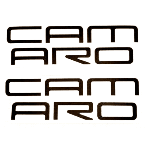 Flat Black Front Lettering Inlay Decal For 1998-2002 Chevy Camaro Models