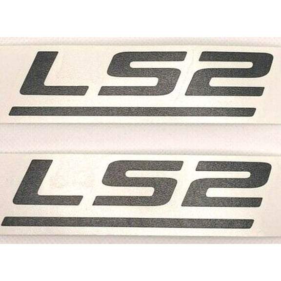Flat Black "LS2" Decal Set 4.25" Wide X 1" Tall 2004-2006 Pontiac GTO Models