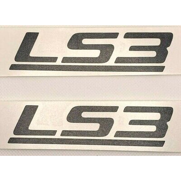 Flat Black "LS3" Decal Set 4.25" Wide X 1" Tall 2008-2009 Pontiac G8 Models