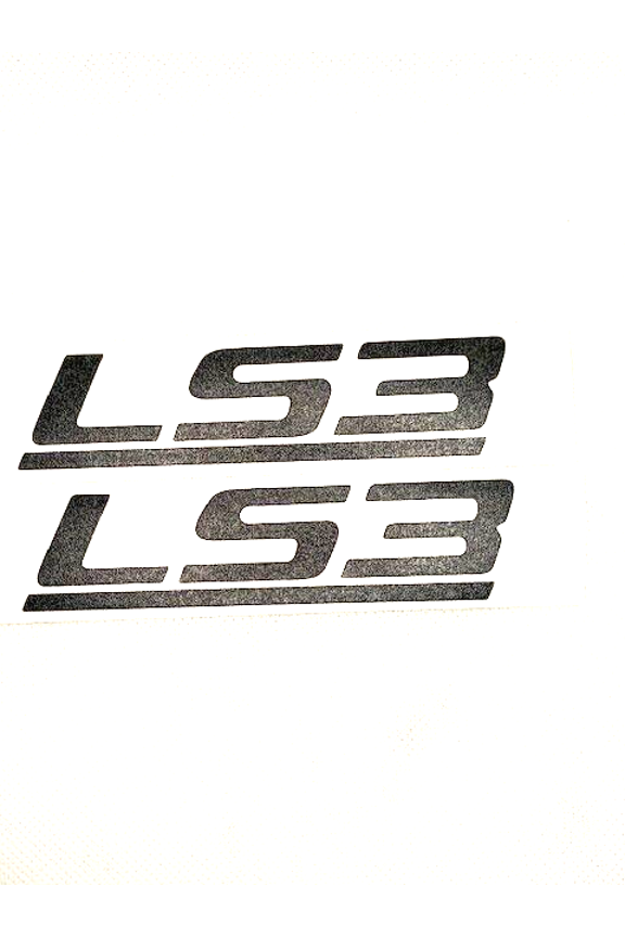 Flat Black LS3 Decal Set For Camaro Corvette GTO Firebird Trans AM Custom