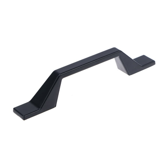 Flat Black Modern Door Knob Solid Two Holes Cabinet Handle Drawer Pulls for Home Kitchen