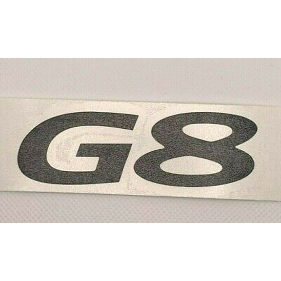Flat Black Rear G8 Emblem Overlay Decal 2008-2009 Pontiac G8 Models