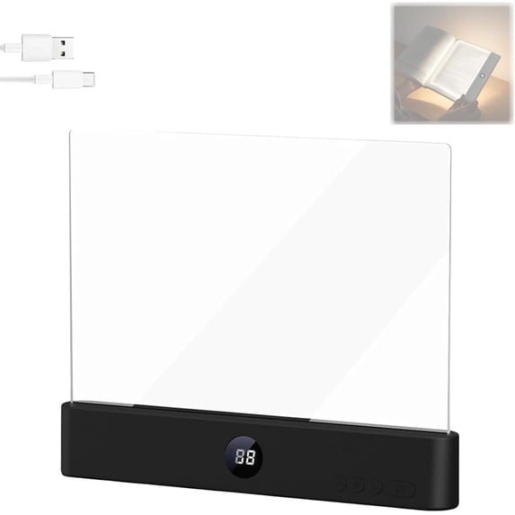 Reading Screen Light Color Flat Book Light Smart LED Reading Light, 2026 Upgraded Rechargeable ...