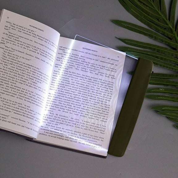 Flat Book Lights for Reading at Night in Bed LED Flat Reading Light Night Reading Battery Powered Reading Light Soft Eye Protection Clear LED Book Full Page Light