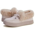 thumbnail image 1 of Flat Boots Warm Durable Shoes Casual  Fur Lining Ankle Snow Boots Loafer Flats Platform Thick Plush Shoes for Women, 1 of 14