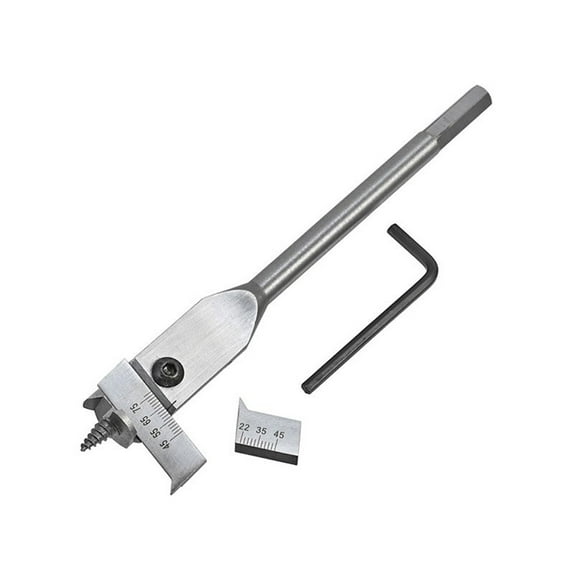 For Woodworking Flat Boring Spades Bit Cutter Set Expandable High Carbon Steel Drill Bits 15-45mm/22-75mm Easy to Adjust