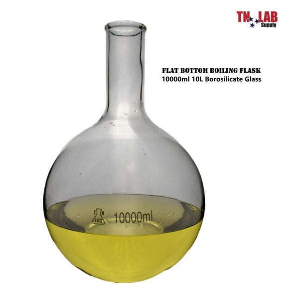 Flat Bottom Boiling Flask Florence Flask Borosilicate Glass 10000ml 10L