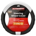 thumbnail image 1 of XUKEY Flat Bottom D Shape  Steering Wheel Cover For Tesla Model 3 Model Y Leather, 1 of 8