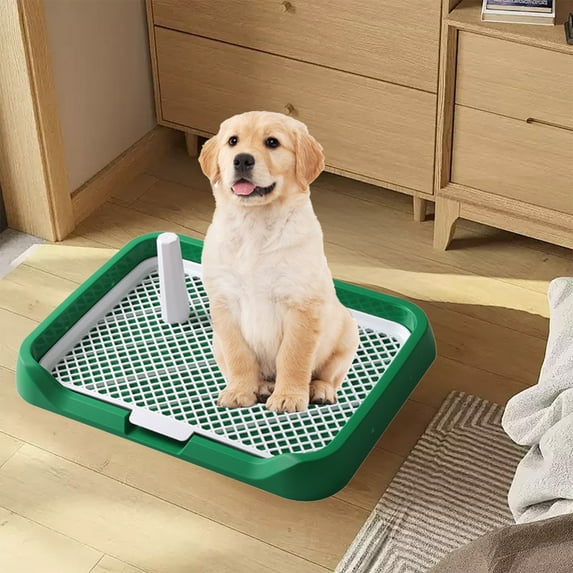 Flat Bottom Dog Toilet Detachable Washable Pet Potty Easy Clean Design for Small Medium Dogs with Leak Prevention and Space Saving Features