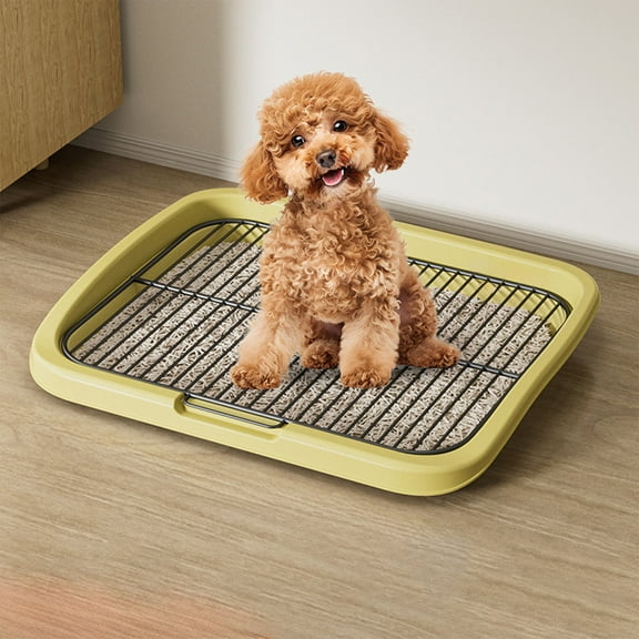 Flat Bottom Dog Toilet Potty for Small & Medium Dogs | Detachable Washable Design with Splash Guard | Easy Clean Plastic Pet Urine Tray & Scoop Included