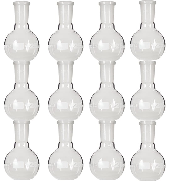 Flat-Bottom Flask, 24/40 Ground Glass Joint, 125ml, Pack of 12
