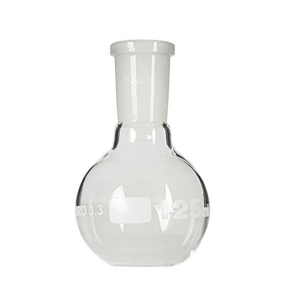 Flat-Bottom Flask, 24/40 Ground Glass Joint, 125ml