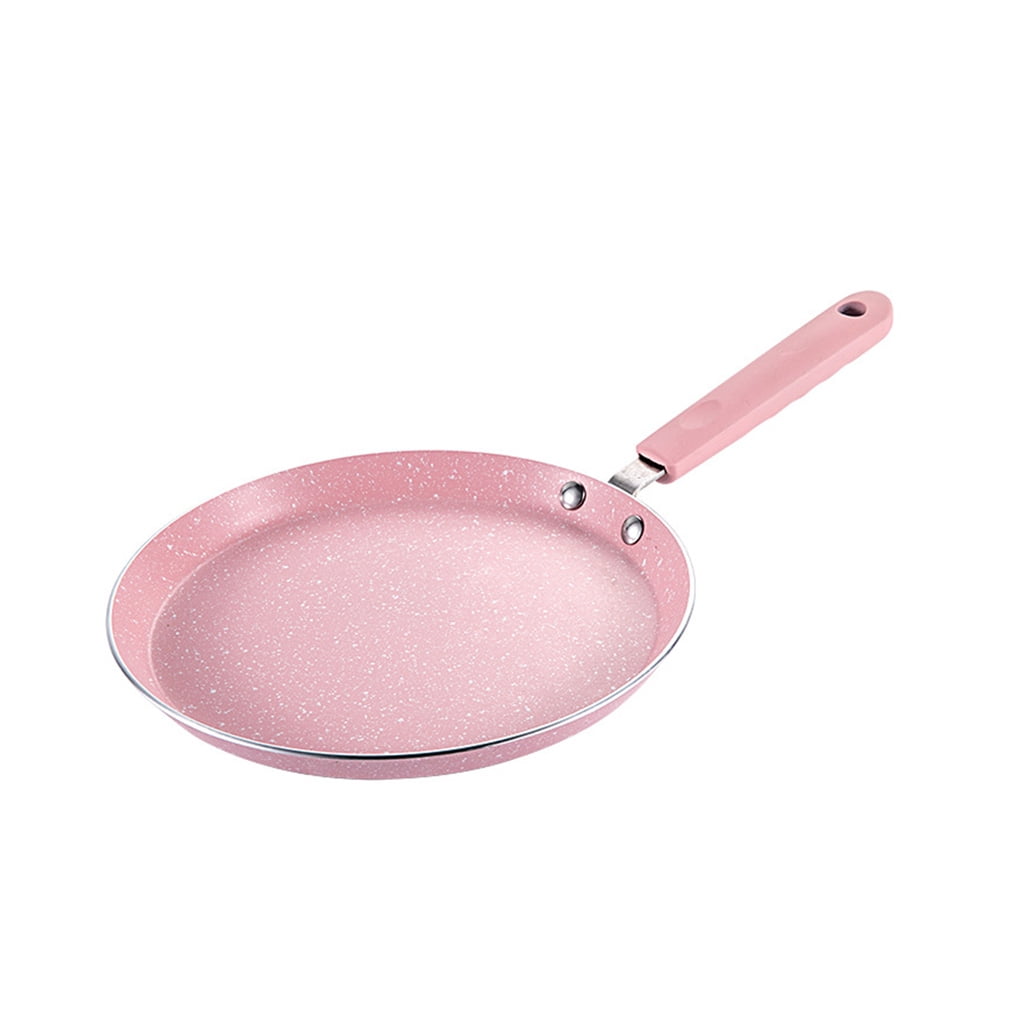 Flat Bottom Pan Pink NonStick Pot for Gas Stoves and Cooker Use Baking