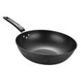 Flat Bottom Wok Fry Pans Deep Frying Pan Wok for Induction Stove