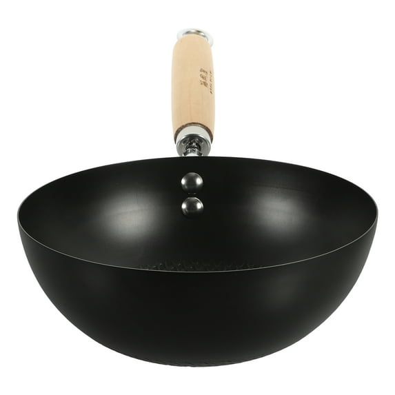 Flat Bottom Non-Stick Wok Pan for Gas Stove, Small Japanese Chinese Frying Pan, Home Kitchen Cookware, Cookware Accessory