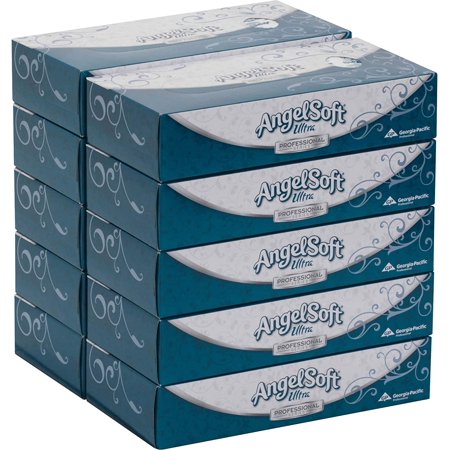 Flat Box Facial Tissue, 7.40" x 8.80", White