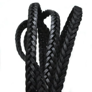 Black Braided Leather Cord, 4 Strand, 3mm, Per Foot - Jewelry Stringing  Supplies