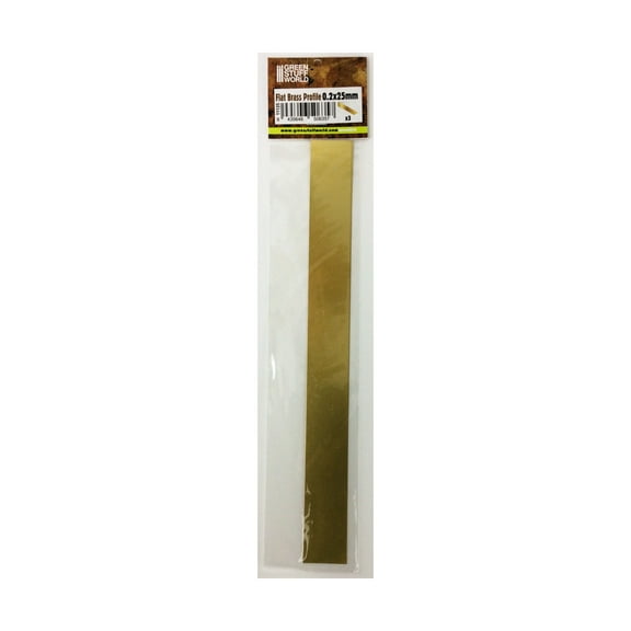 Green Stuff World Flat Brass Profile 0.2 x 25mm New