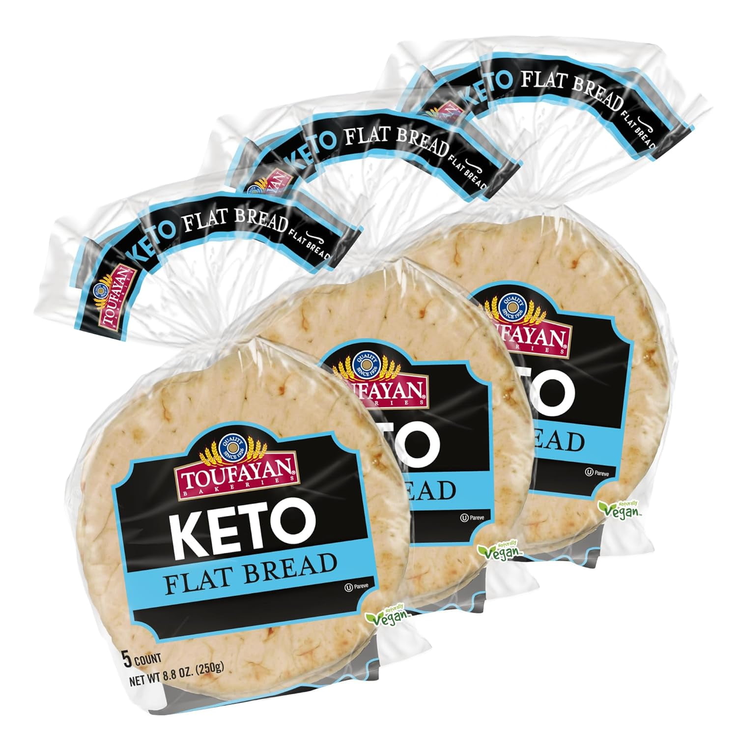 Flat Bread High Fiber Protein Low Carb No Sugar (3 Pack